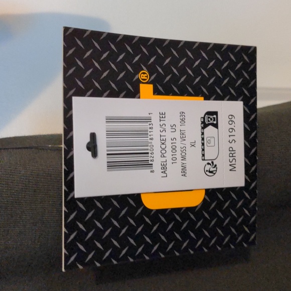 CAT Caterpillar Men's Army Moss Logo Pocket T-Shirt - Size XL - Picture 5 of 5